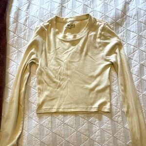 Cream Long Sleeve Women's Top